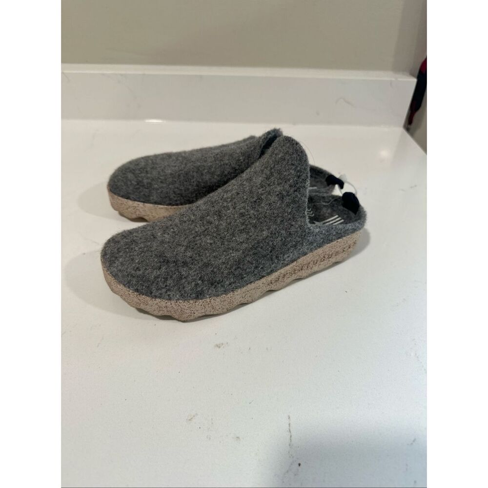 ASPORTUGUESAS Women Felt Clogs Gray Size 36 (5.5) Wool Felt - Picture 3 of 6